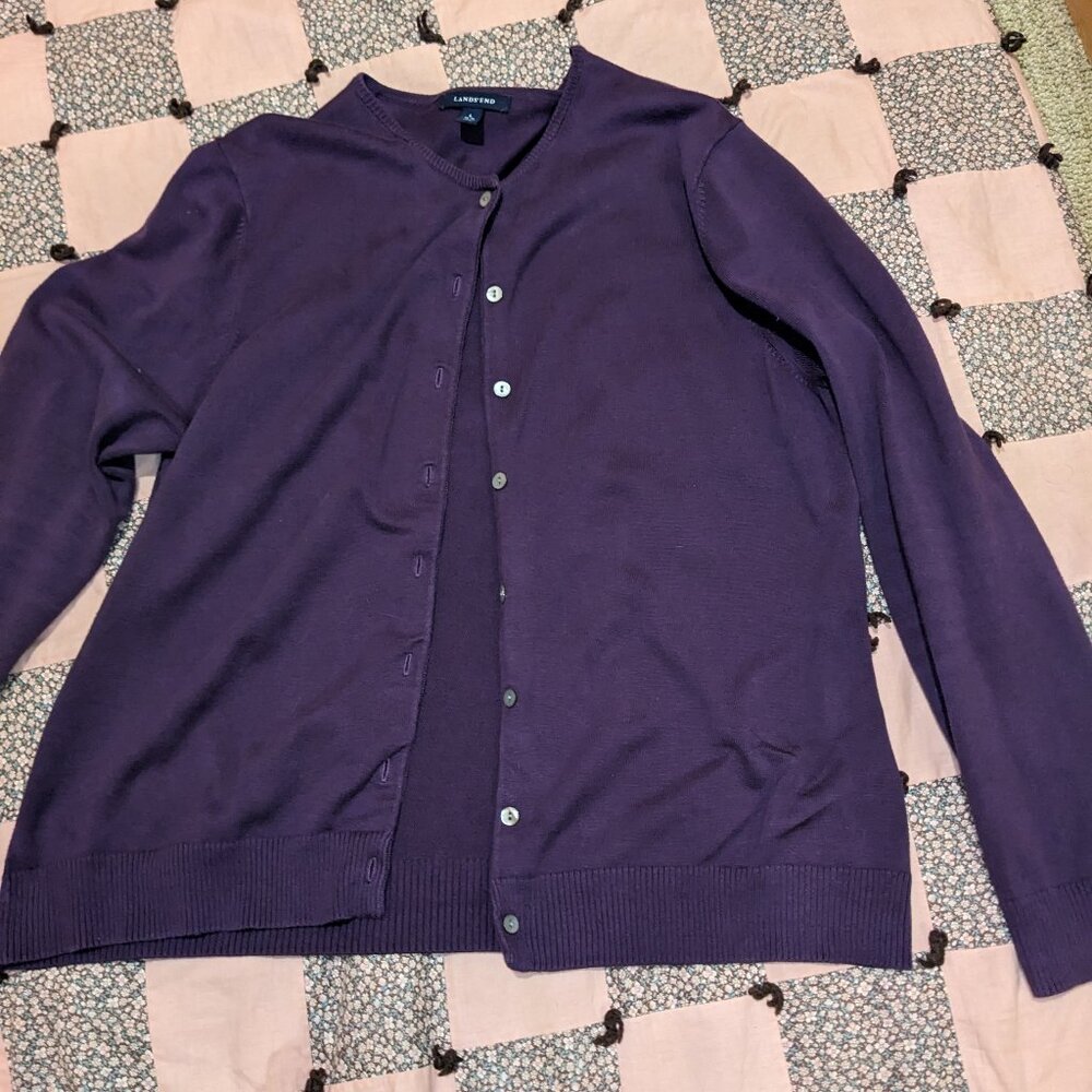 Purple Land's End Cardigan